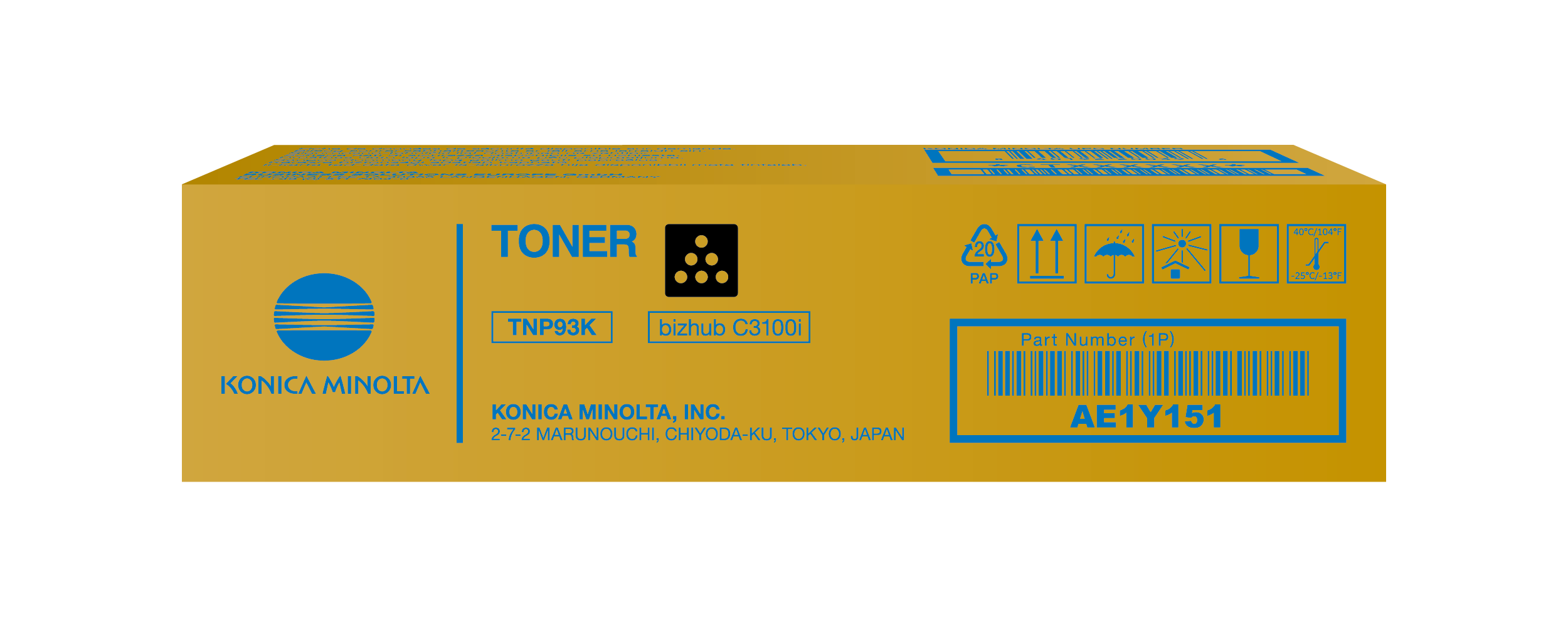 Toner Black for bizhub C3100i - TNP93K